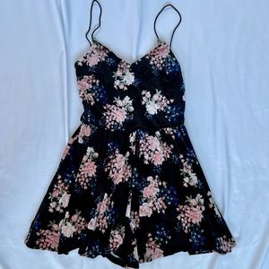 H&M Floral Velvet Romper